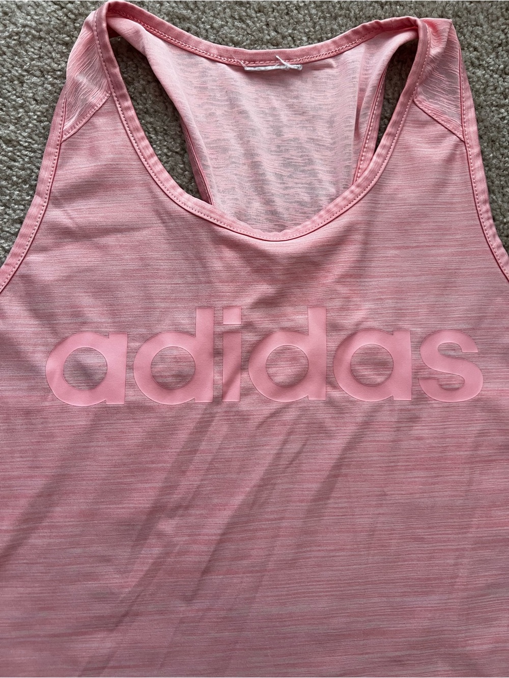 adidas Pink Racerback Athletic Tank Top - Picture 2 of 3